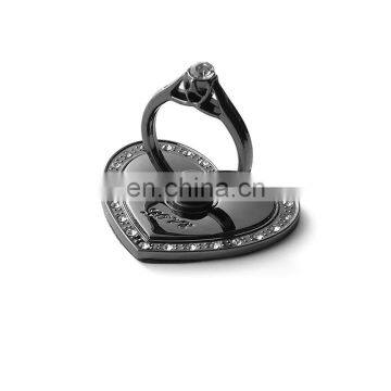 Custom Mobile Phone Diamond Lover Heart Flower Finger Phone Holder photo-4
