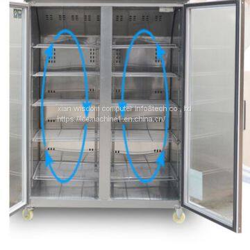 Refrigerated Dessert Display Case Arc Glass With Hot Air Blowing System