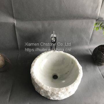 Cloudy White Marble Sinks,Nature Stone Wash Basins,Stone Bathroom Sinks