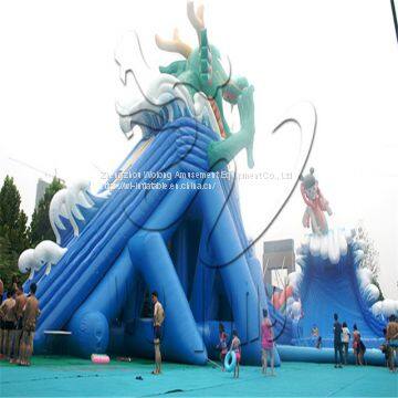 Cheap amusement park inflatable pool water slides for Sale