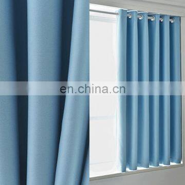 Solid Colors Textile Materials Living Room Windows Ready Made Black Out Curtains