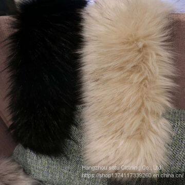 Clothes Fur Collar Artificial Fur Fox Fur Raccoon Dog Fur Down Coat Coat Fur Collar Cap Strip photo-2