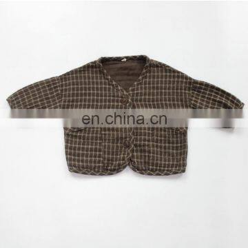 Kids Childrens Black Brown Plaid Jacket photo-5