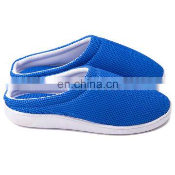 Wholesale Breathable Men's Original Two-Tone 3D Amazon Mesh Bamboo Fiber Gel Slippers Memory Foam Slipper