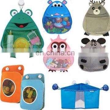 Custom Design Bathroom Storage Bag Kids Toy Hanging Wall Storage Bag Cartoon Mesh Storage Organizer photo-3