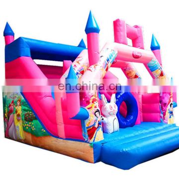 Movable princess pink inflatable kids play bouncy castle for sale