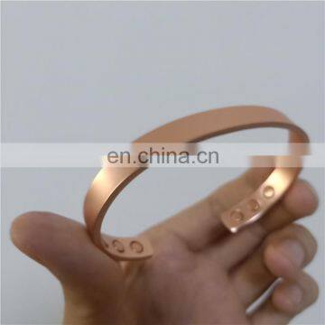 Blanks Copper Bracelet Health Benefits Magnetic Pure Copper Bangle photo-4