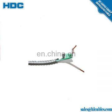 MC 12/2 Aluminum interlocked Armor power cable THHN Core green insulated Ground factory price