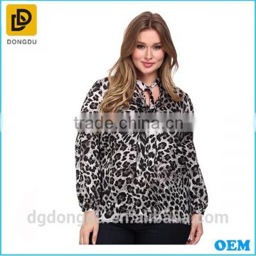 2016 China factory clothing wholesale new fashion plus size print blouse