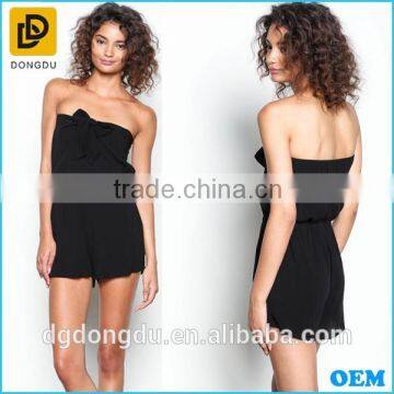 Latest Design Black Bow Front Nice Jumpsuit