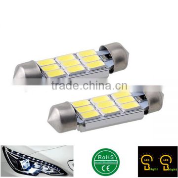 9SMD 5730 LED 6000K White 36mm No Error Free License Plate Light Interior Dome Lamp For Audi BMW Mini Coupe VW