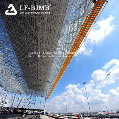 Prefabricated Space Frame Roof Construction Steel Structure Aircraft Hangar For Sale photo-2