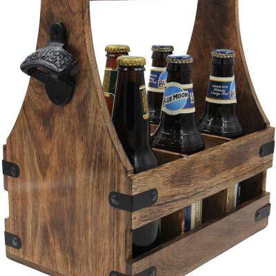 6-Pack Beer Carrier With Metal Bottle Opener photo-3
