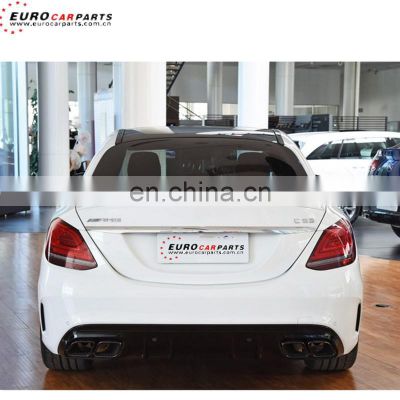 2019 C63 diffuser for C-class W205 sport 2019 to C63 style diffuser with exhaust tip for W205 diffuser