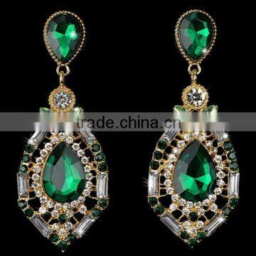 2015 Fashion Costume Jewelry Natural Amethyst Druzy Earring Arete Para Novia Cristal Crystal With Diamante photo-5