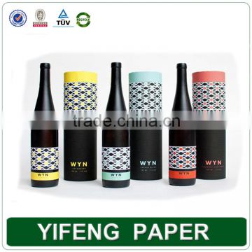 Custom Fancy Round Tube Wine Gift Boxes Wholesale