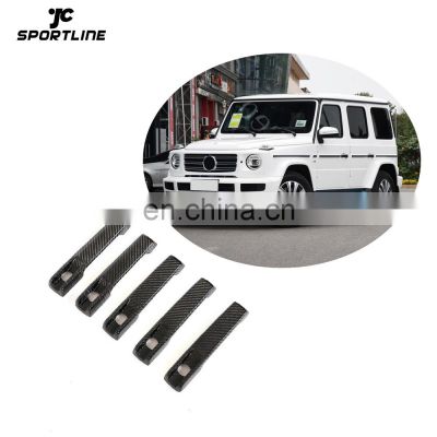 JCSPORTLINE DRY Carbon Fiber W463 W464 Door Handle Covers for Mercedes Benz W464 W463A G-Class Wagon G63