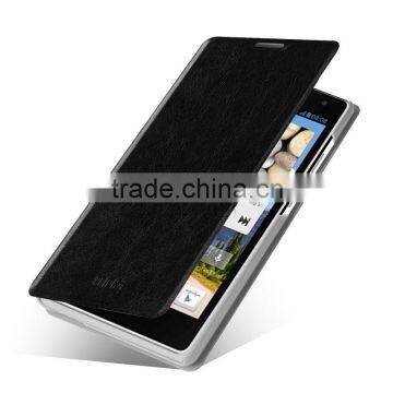 MOFi Flip Leather Cover Case for Huawei Ascend G740, Mobile Phone Case for Huawei G740 photo-2
