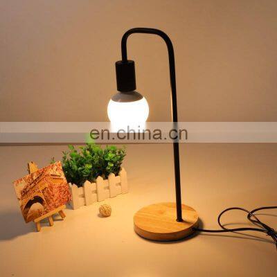 Factory Production Study Table Lamp Led Living Room Metal Table Lamp for Wooden Base
