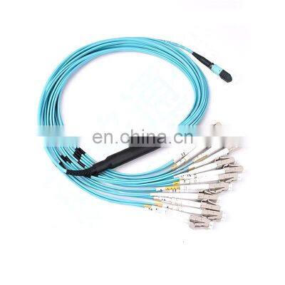 12 Cores MPO Female Male Optical Fiber Patchcord OM3 OM4 Fiber Optic Patch cord Fiber Jumper  5m lc uniboot