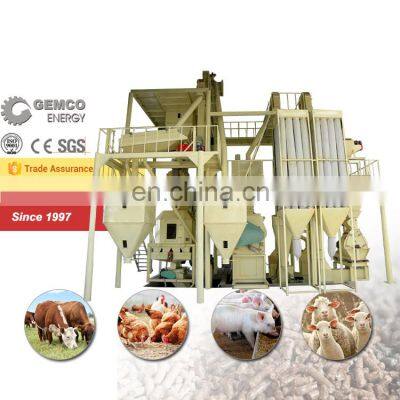 customized 10 ton per hour turn key animal feed mill animal feed pelleter mill for sale