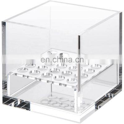 Transparent Acrylic Cube Cosmetic Organizer Makeup Sponge box, Beauty Blender and Hair Accessories Holder