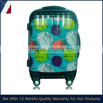 2015 new style paper embedded hard shell luggage