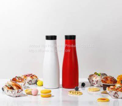 17-24oz Red And White Stainless Steel Cola-Water Bottle