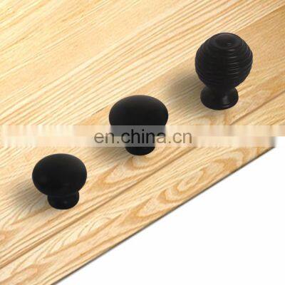 Moder matte black door knobs Cabinet Handles Pulls drawer Kitchen furniture handles and Round knobs