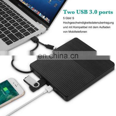 External CD Drive USB 3.0 Portable CD/DVD +/-RW Drive Slim DVD/CD ROM Rewriter Burner Compatible With Laptop Desktop PC TYPE C photo-2