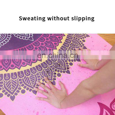 Eco Friendly Foldable Custom Tpe Printed Yoga Mats Suede Rubber Folding Suede Yoga Mat photo-4