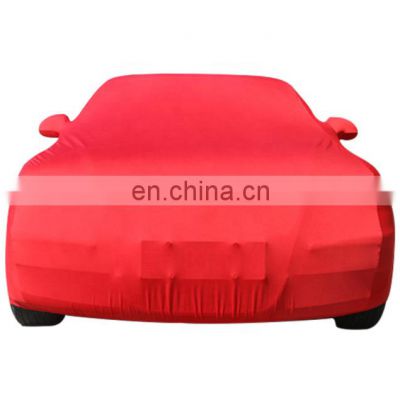 Wholesale dust proof soft fleece material full Spandex indoor car body cover easy to install custom color