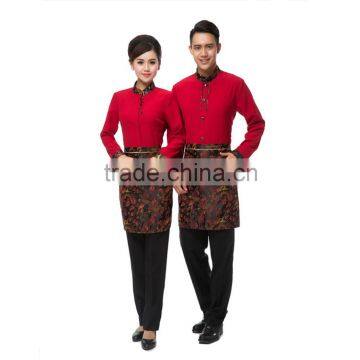 V-neckline hotel uniform single breasted uniform vest slim fit uniform with vest