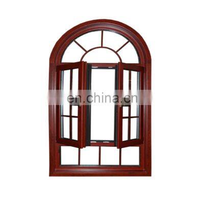 New grille window for Arch aluminum casement window wood grain