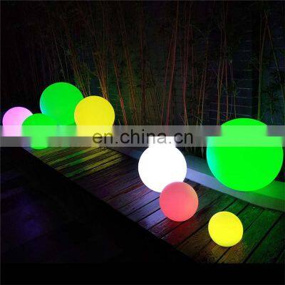 Illuminated RGB Color Change Rechargeable Ball Shaped Led Light Waterproof Fountain Pool Lawn Lamp Solar Garden Lights Orb Lamp photo-3