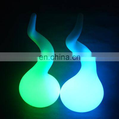 wedding decorative floor light /16 colors changing wireless holiday lighting restaurant plastic illuminated led floor light lamp