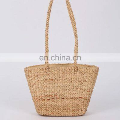 Straw Shoulder Woven bag water hyacinth handbag, Cute Tote Bag Shopping Bag Wholesale