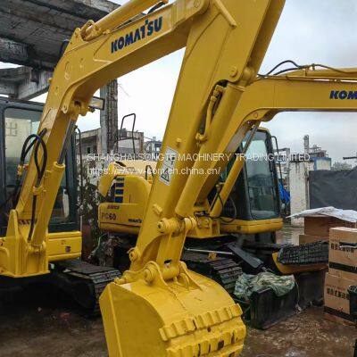 Komatsu pc56-7 excavator, used condition cheap price second hand komatsu excavator pc200