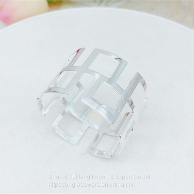 Wedding Party Holiday Banquet Christmas Dinner Delicate Serviette Buckles Hollow Out Design Gold Napkin Ring Holder photo-5