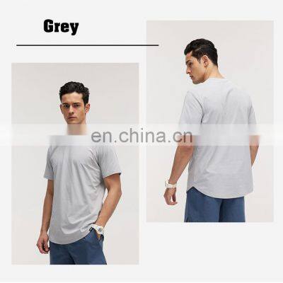 Blank Custom Logo Quick Dry Polyester Short Sleeve Loose Casual Men Workout Gym Sports Activewear Athletic T Shirt Running photo-4