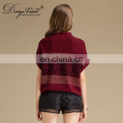 Korea Crew Neck Hot Sale Short Sleeve 100% Cashmere Sweater Women photo-6
