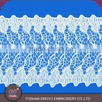 Fashion Decorative Cheap Fancy Eyelash Flower 14cm Width Cotton Lace Trim For Garment Accessory photo-2