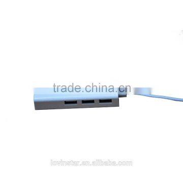 China Factory Price Type C USB-C Cable Adapter 3 USB Ports RJ45 Ethernet Connector for Macbook 12" for Dropshipping