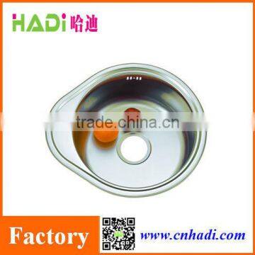 foshan round bowl stainless steel kitchen sink with mount clip HD4843