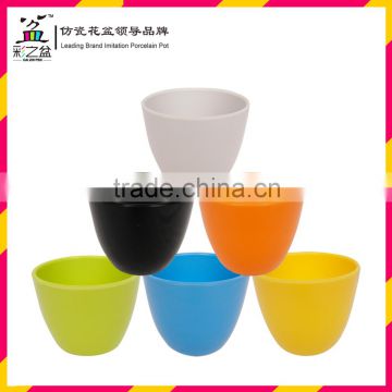 Glazed round melamine flower pot MX1408