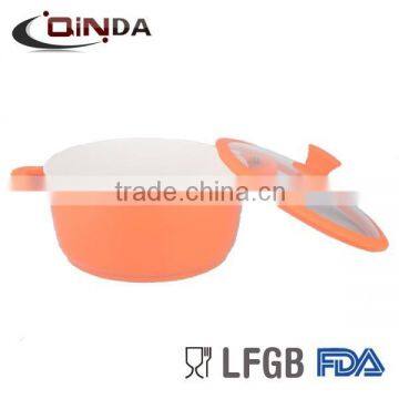 aluminum dia-cast soup pan with silicone protector QD-DC116