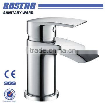 Hot Sale In Amazon Waterfall Style Single Hand Polished Wash Hand Basin Tap
