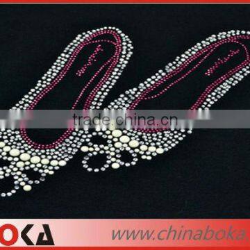 Rhinestone Transfer Hot fix Shoes Motif For T-shirt