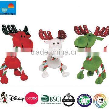 Life Christmas Reindeer Plush Rope Dog Toy/Christmas Dog Toy/Christmas Soft Dog Toy