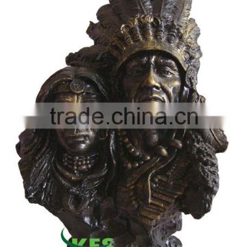 Bronze King and Queen bust